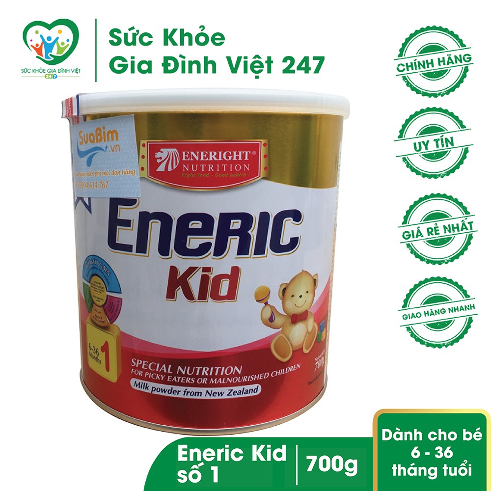 Sữa Eneric Kid số 1 700g - Sản phẩm dinh dưỡng cho trẻ biếng ăn