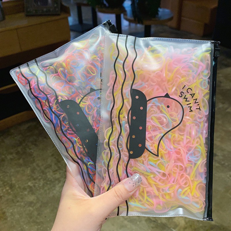 SET 1000 DÂY BUỘC TÓC CAO SU NHIỀU MÀU ĐA NĂNG HAGU THỜI TRANG