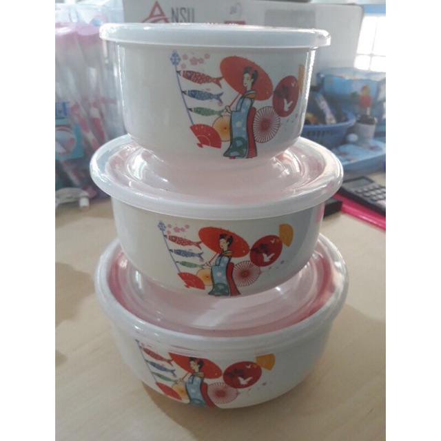 Bộ thố sứ có nắp hút chân không hình ngẫu nhiên