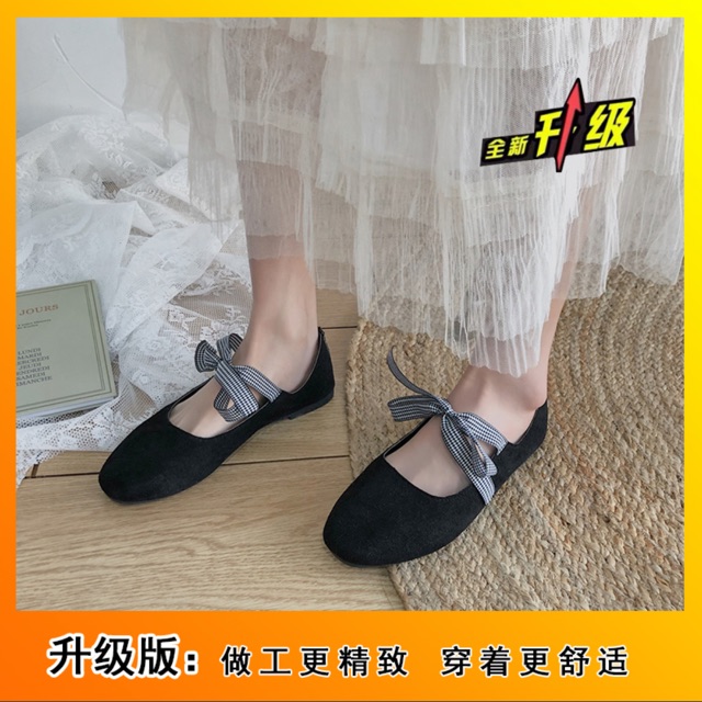 Giày búp bê buộc nơ
