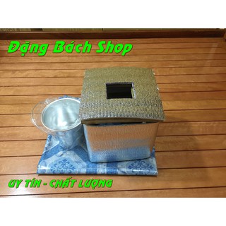 Combo Bộ Ghế Xông Vùng Kín Bằng Tre Fullbox + Bếp Hơ Lá Trầu Cho Trẻ Sơ Sinh và Sản Phụ