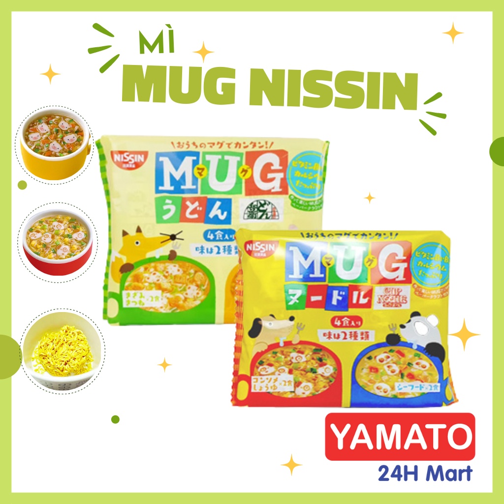 Mỳ Mug Nissin Cho Bé Nhật Bản, Mì Cho Bé Ăn Dặm HSD T8/2022