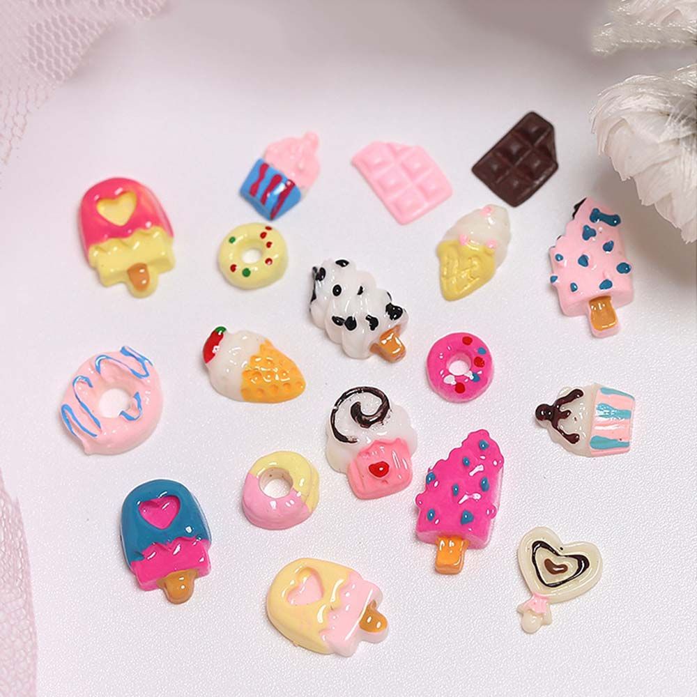 [Hàng mới về] Phụ kiện họa tiết bánh 3D trang trí móng tay nghệ thuật DIY