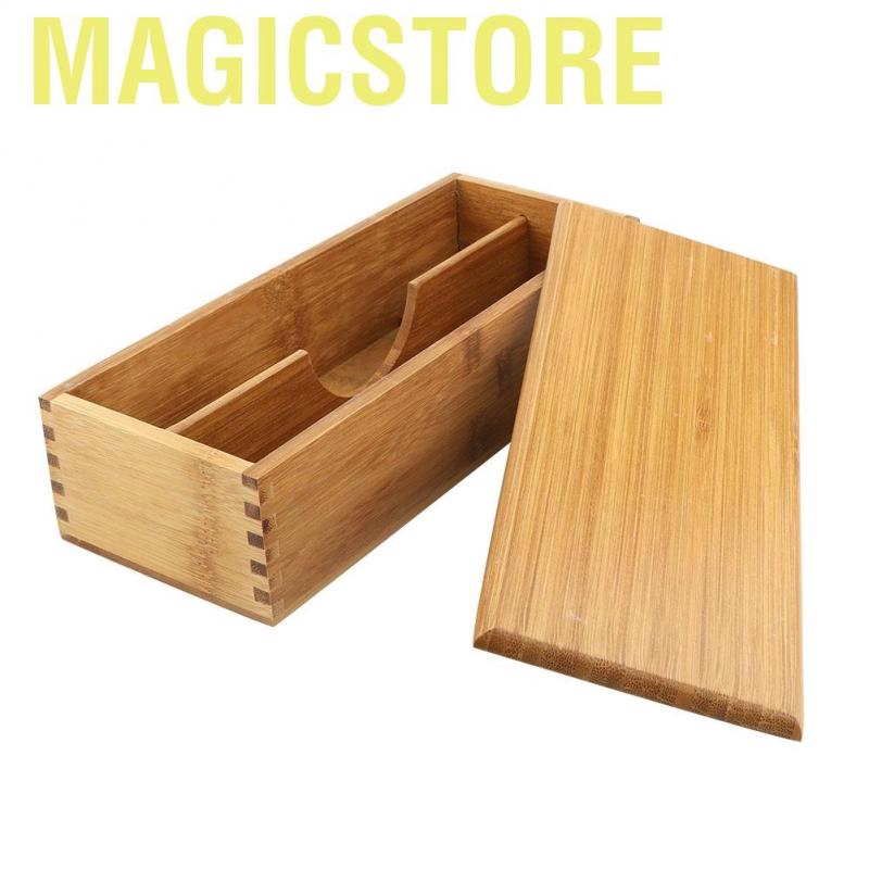 [Ready Stock] Magicstore Hộp đựng đũa muỗng bằng gỗ tre Nhật Bản