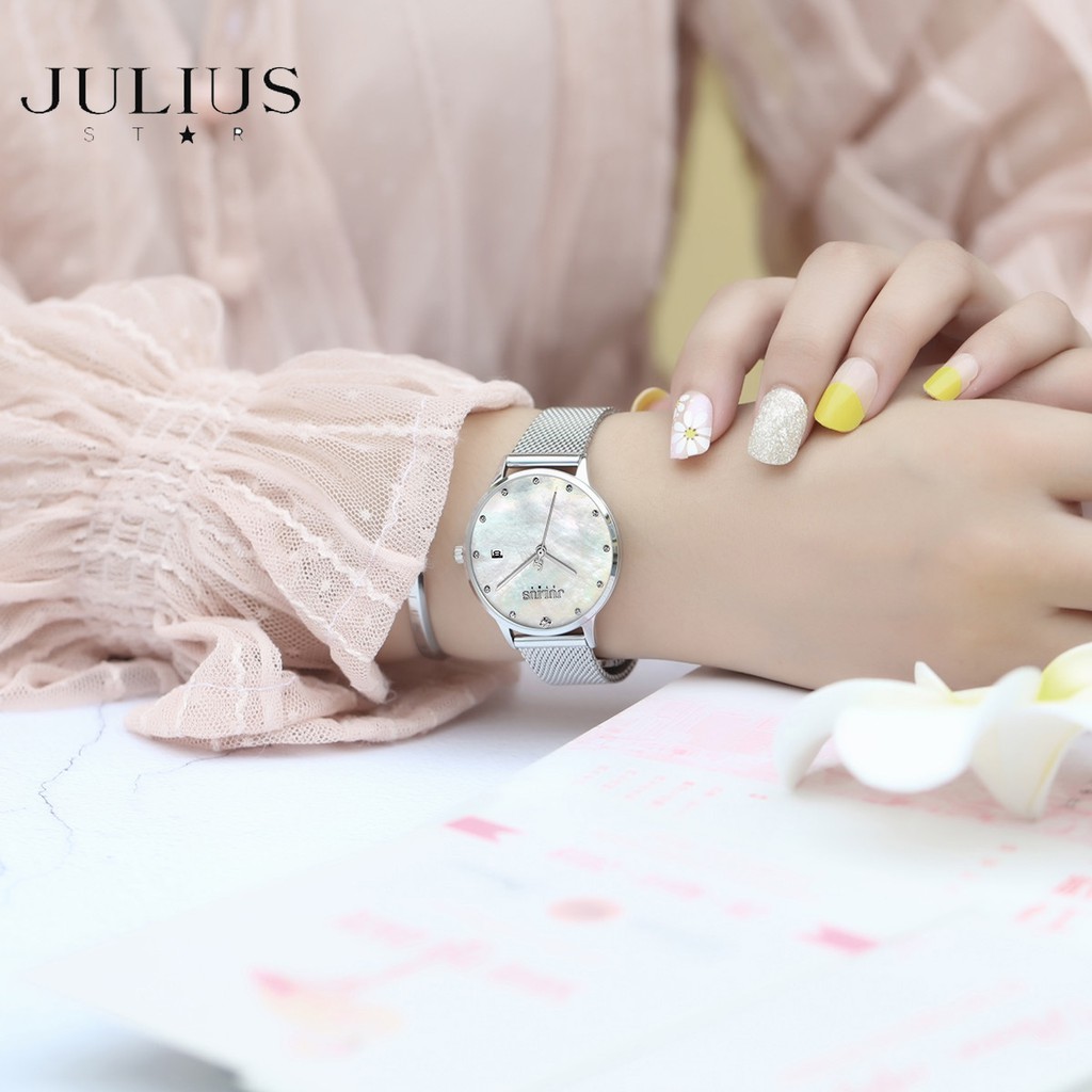 Julius Official | Đồng hồ nữ Julius Star JS-003 dây thép Size 36