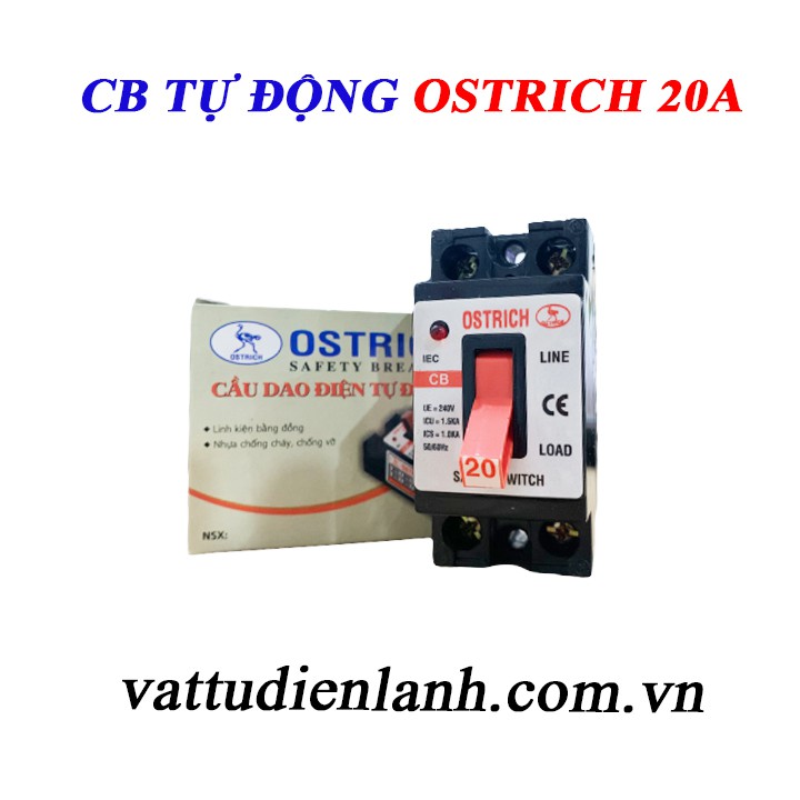 Aptomat chống giật 30A 20A 15A - CB chống dòng dò - át chống giật, CB OSTRICK