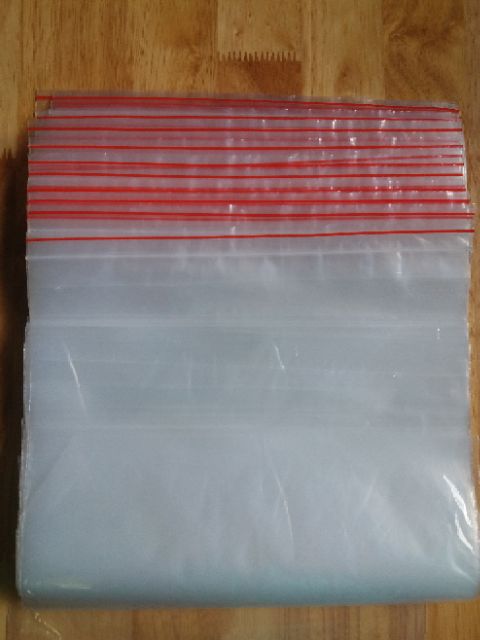 500g túi zip viền đỏ số 11, kt: 28x40 cm