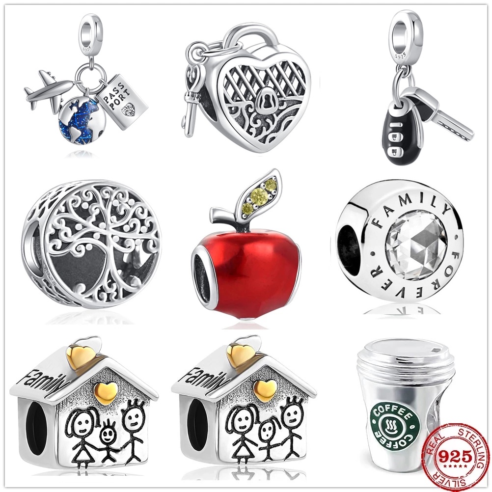 Vòng Tay Charm Hình Cây Gia Đình Táo DIY Chính Hãng Pandora Dành Cho Nữ