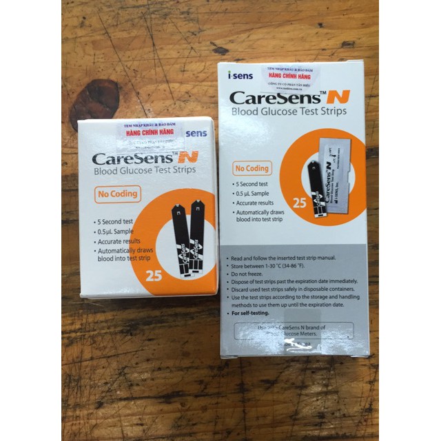 Que Thử Đường Huyết Caresen 25 que ( Tiểu Đường CaresensN Caresens N)