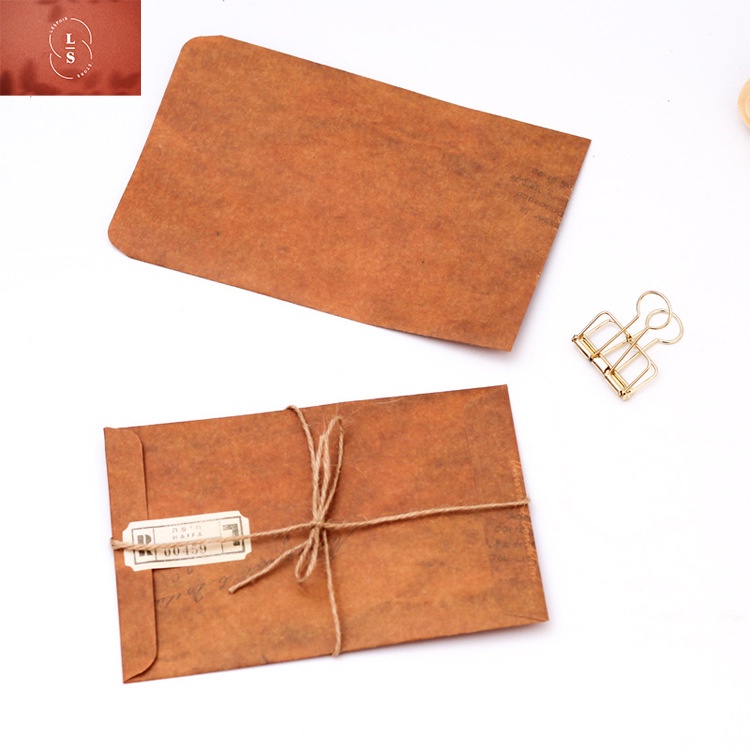 Phong Thư Giấy Kraft Đựng Thiệp / Thư Từ Tiện Lợi Phong Cách Cổ Điển Vintage