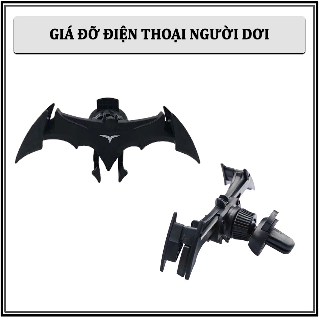 Giá Đỡ Điện Thoại Trên Ô Tô – Giá Đỡ Điện Thoại Người Dơi BATMAN – Xoay 360 Độ - Gắn Khe Cửa Gió Điều Hòa