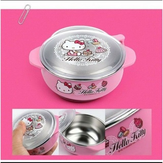 Mua Bát Đựng Soup Cho Bé Bằng Thép Không Gỉ Có Tay Cầm Lock&Lock Hello Kitty  LKT427 