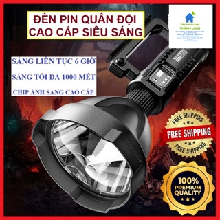 Đèn pin siêu sáng cầm tay chiếu xa 1000m chống thấm nước có chân đế W591(LOẠI TO) -THO77