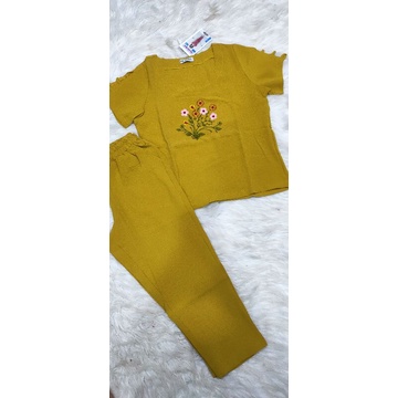 Bộ Quỳnh Anh tay ngắn quần lửng ống túm/rộng vải đũi sale