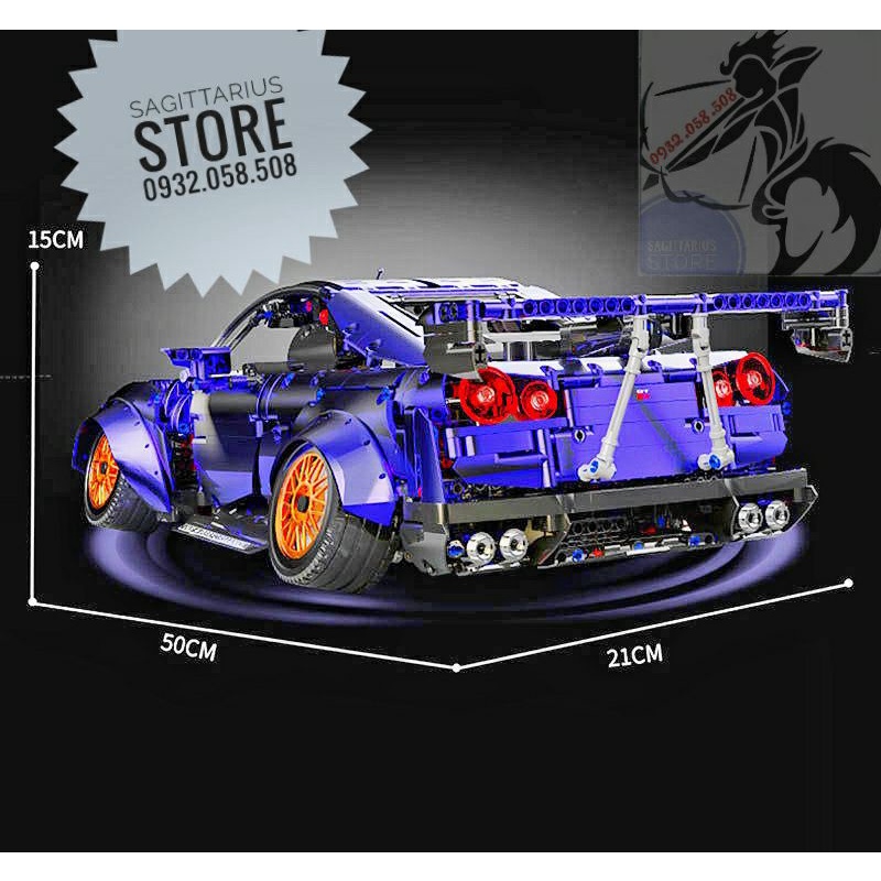 Lego Kbox 10221 Lắp Ráp Siêu Xe Nissan GTR-Sport 1:10
