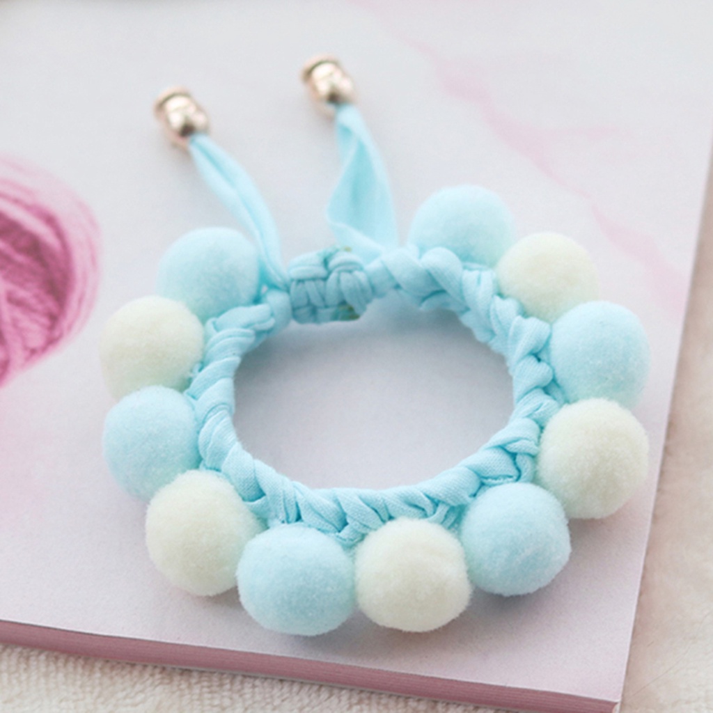 Vòng Đeo Cổ Bằng Cotton Đính Bóng Lông Dành Cho Thú Cưng