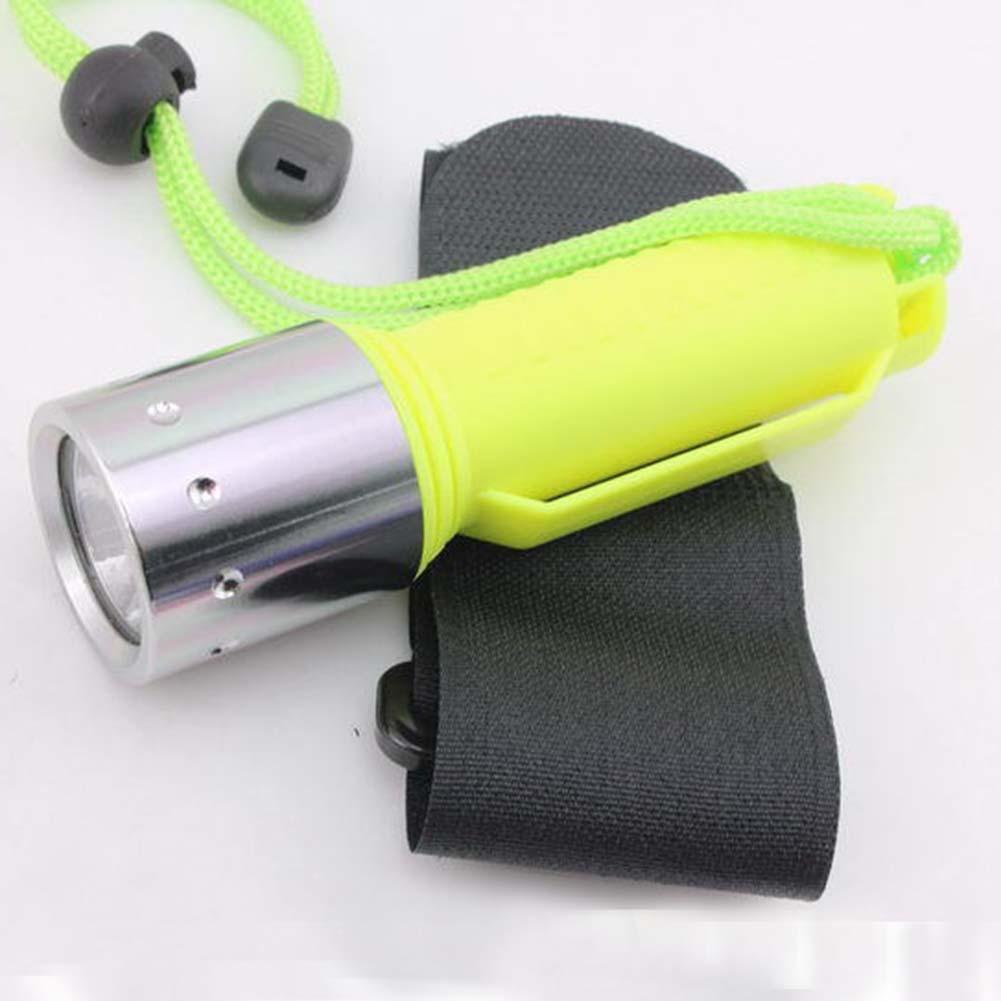 Đèn pin mini lặn LED 2500 Lumen XMLT6 có pin và bộ sạc đèn, đèn pin led mini để câu cá ngoài trời đi bộ đường dài cắm trại