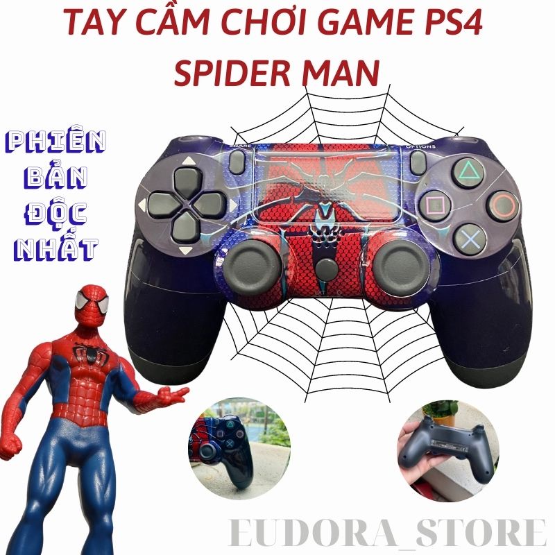 Tay cầm P.S.3/P.S.4 không dây loại tốt 𝓢𝓹𝓲𝓭𝓮𝓻 𝓜𝓪𝓷 - Tay cầm chơi game PC, Laptop, FO4 tối ưu