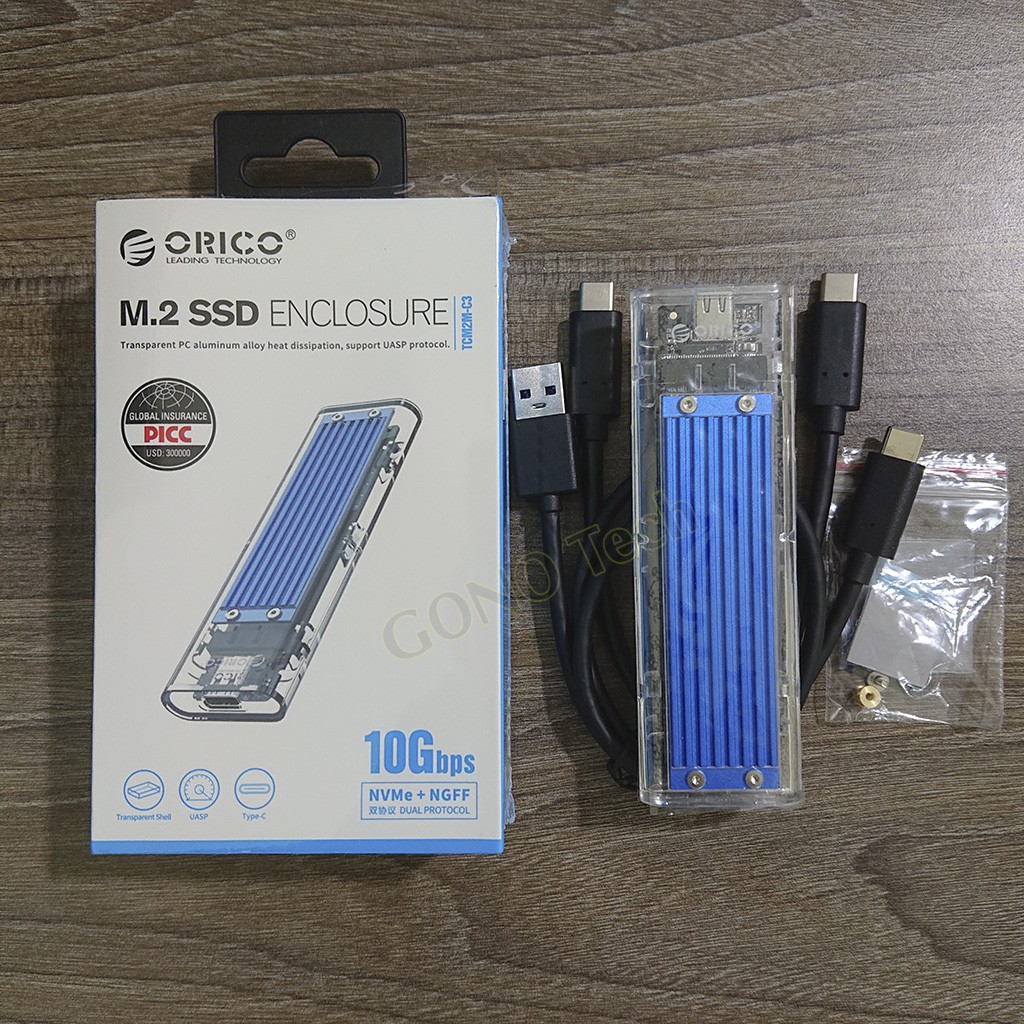 Box ổ cứng SSD M2 NVMe/SATA Orico TCM2M-C3 | Chuyển SSD M.2 PCIe/NGFF to USB Type-C làm ổ cứng di động | TCM2 TCM2F | BigBuy360 - bigbuy360.vn