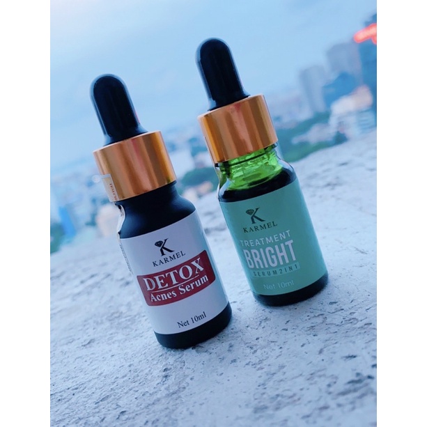 Combo sáng da sạch mụn tại nhà : Detox acnes và treapmen bright