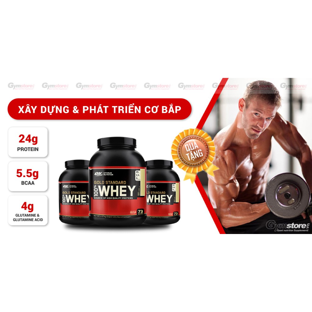 Sữa bổ sung đạm - Whey Protein ON Gold Standard 100% Whey 5Lbs, (76 servings)