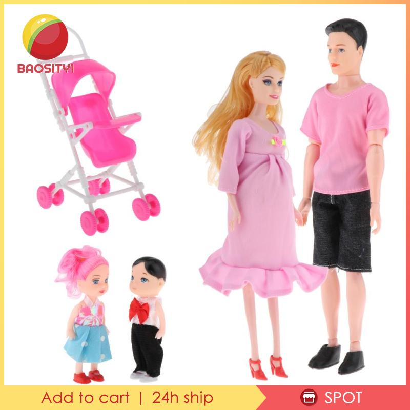 Bộ Búp Bê Gia Đình Màu Hồng Dành Cho Mẹ Và Bé