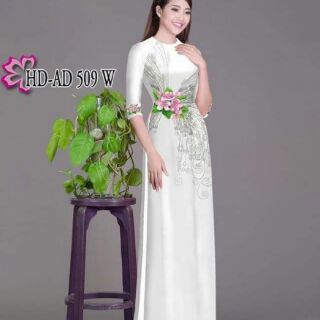 Vải áo dài in 3D cả bộ