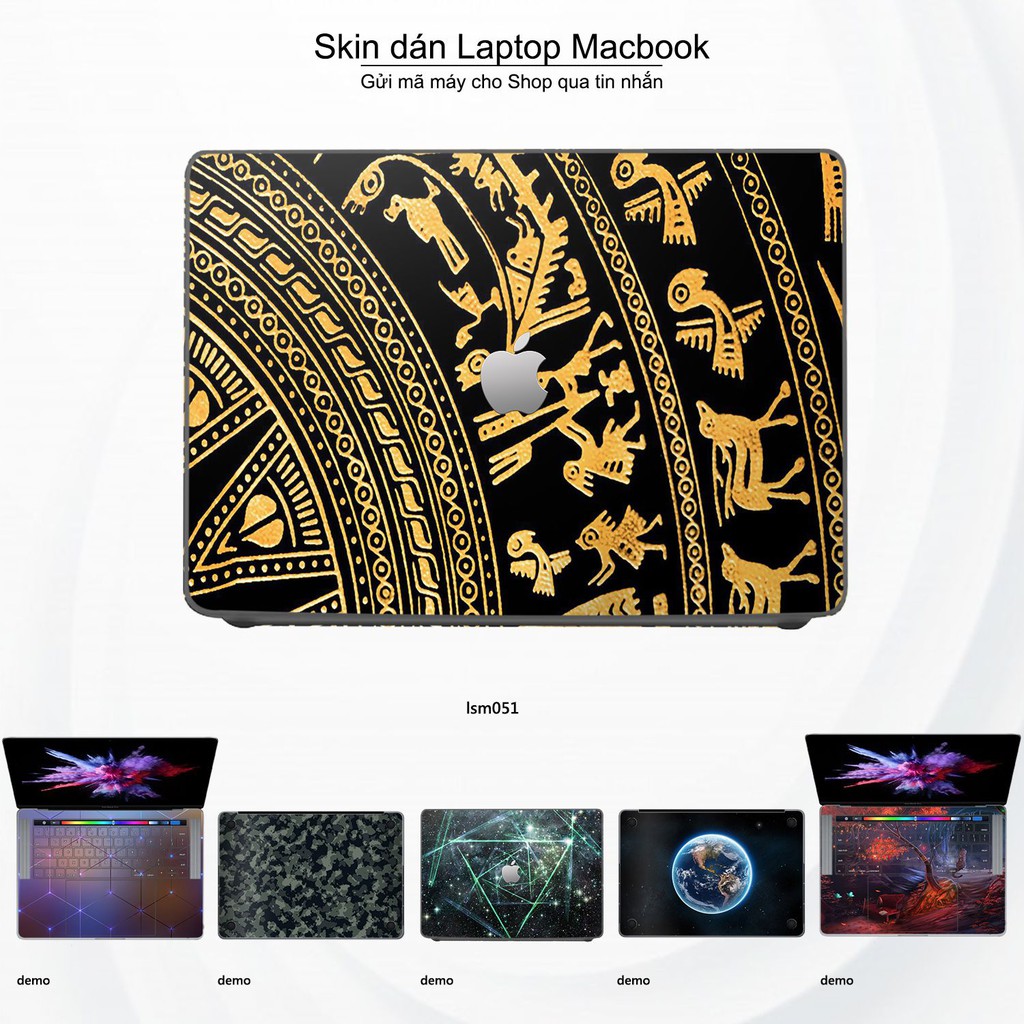 Skin dán Macbook in hình Trống Đồng Đông Sơn - lsm051 (inbox mã máy cho Shop)