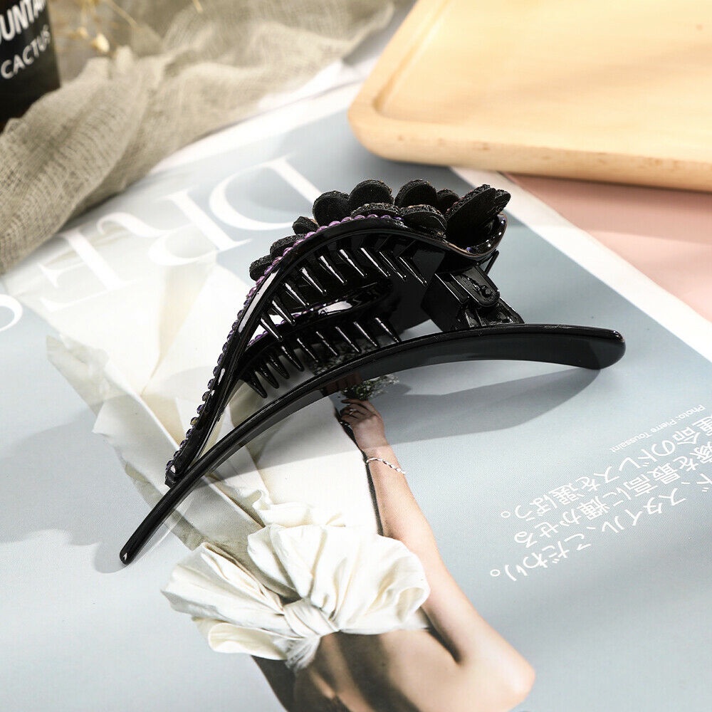 Kẹp tóc hình hoa đính đá thời trang dành cho nữ