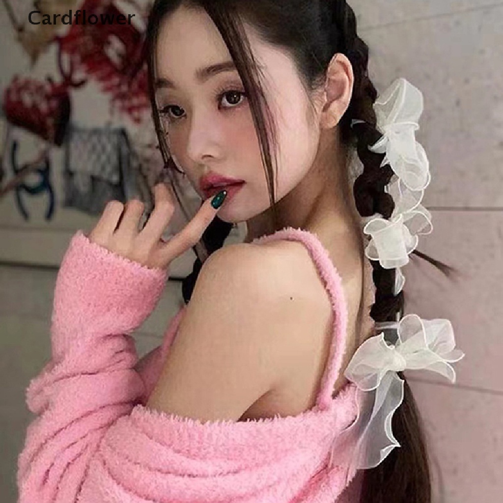 1 Kẹp Tóc Lưới Đính Nơ Phong Cách Hàn Quốc Ngọt Ngào