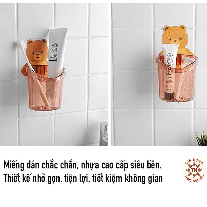 Cốc Dán Tường Hình Gấu Đựng Đồ Đa Năng Dễ Thương Siêu Tiện Dụng [CỐC GẤU]