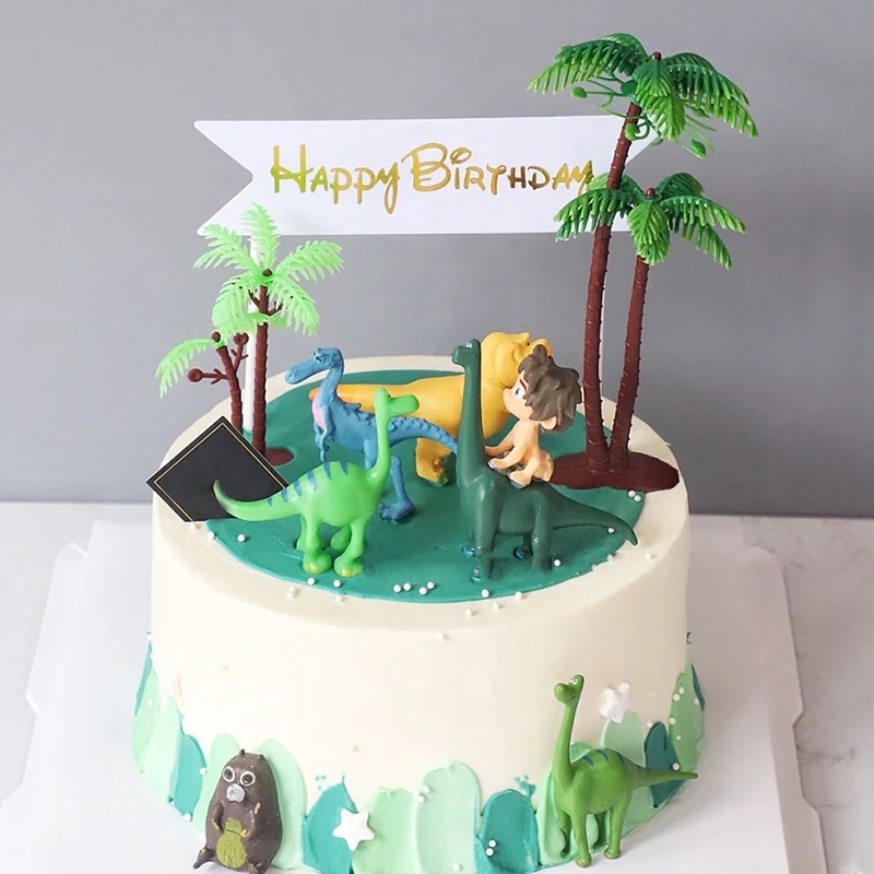 phụ kiện bánh sinh nhật [FREESHIP❤️] set 12 khủng long và em bé tarzan