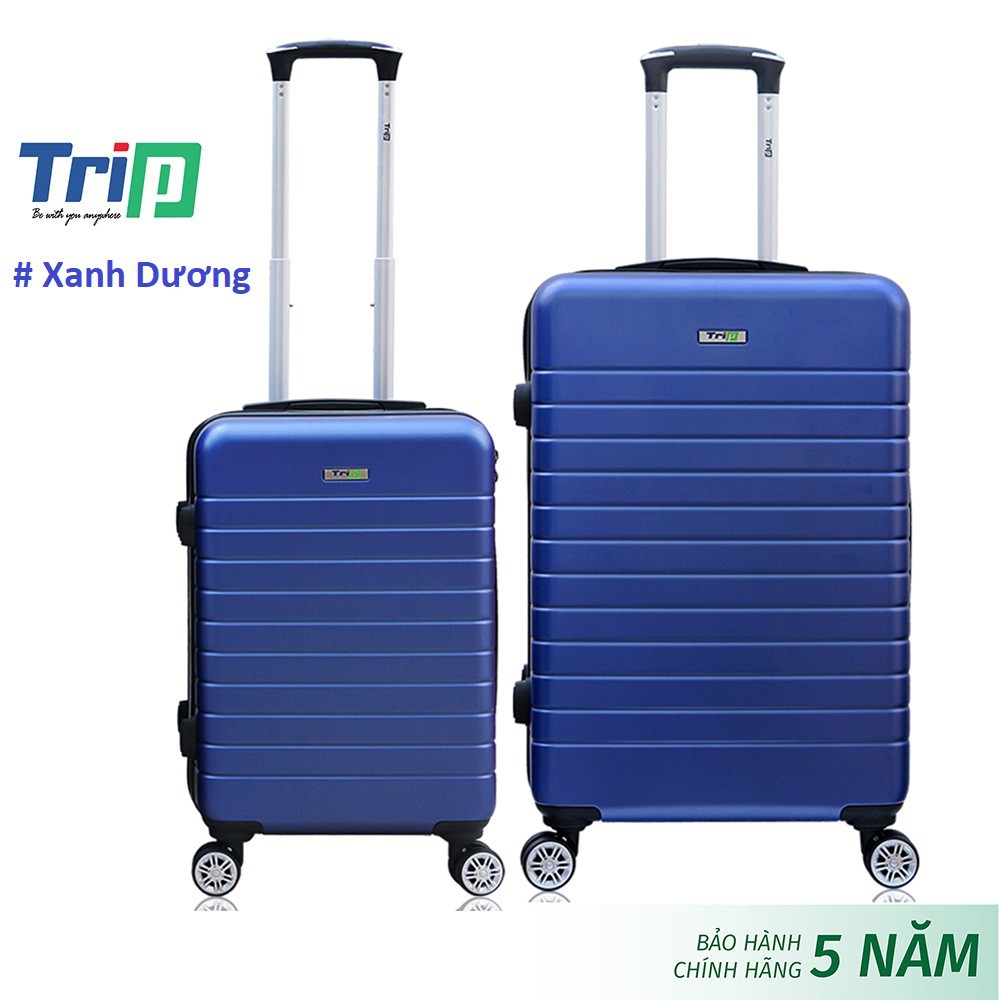 Bộ 2 Vali nhựa TRIP PC911 Size 20 + 24inch bảo hành 5 năm, 1 đổi 1 năm đầu tiên