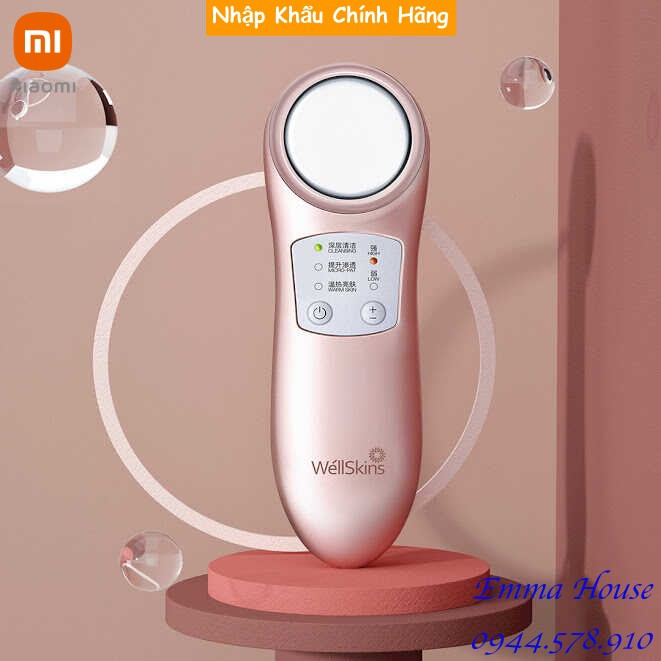 [Full Box] Máy massage mặt bằng ion WellSkins WX-NF209, Bảo Hành 03 Tháng