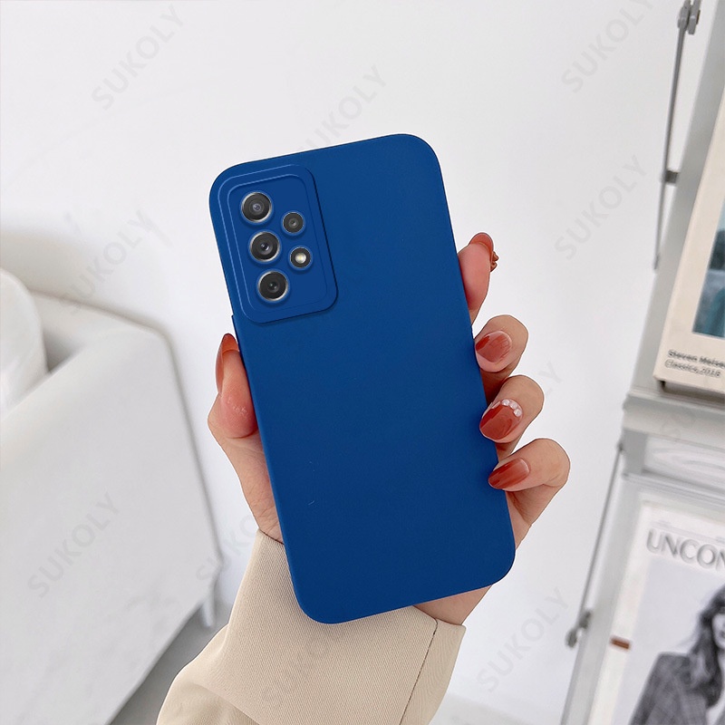 Ốp điện thoại viền vuông màu trơn chống sốc cho Samsung Galaxy ss A11 A31 A51 A71 A10s A20s 4G 5G