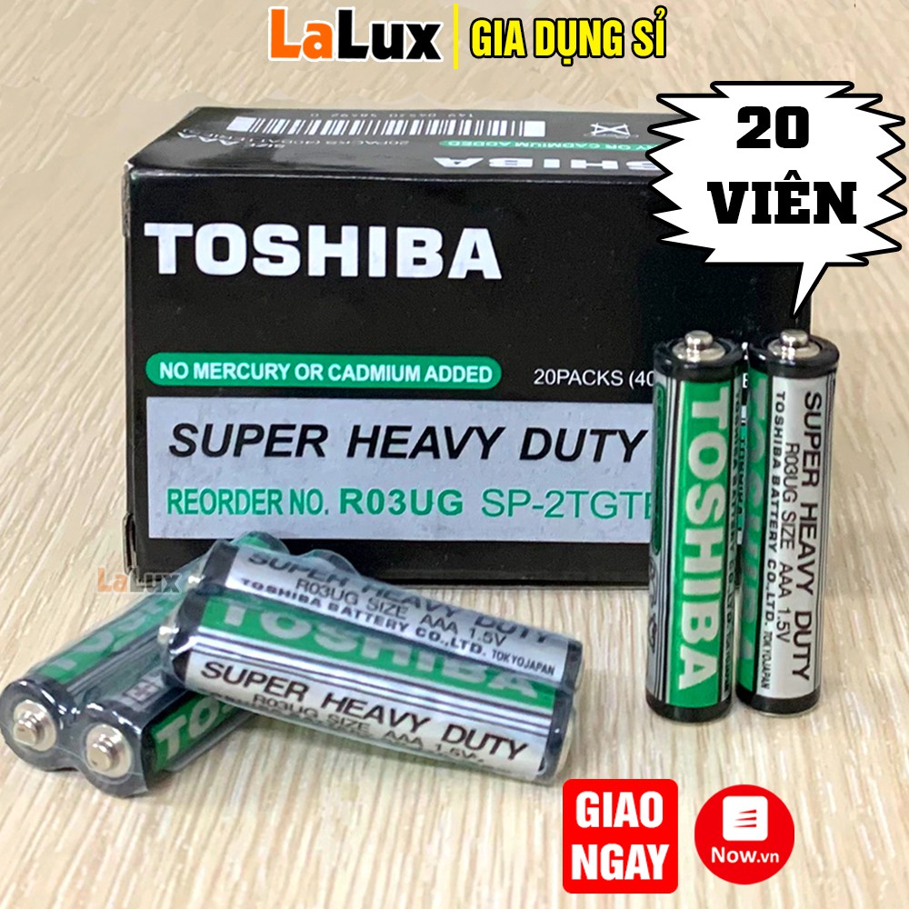 [Mã SR11JUNE5 giảm 20K đơn 50K] 20 Viên Pin Tiểu TOSHIBA AAA 1.5V ( 3A ) - Pin 3A Cung Cấp Năng Lượng Cao