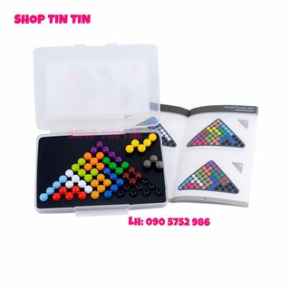 Đồ chơi đố trí viên bi IQ Puzzlia Beads Puzzle Triangle 2D3D (Hàn Quốc, mới)