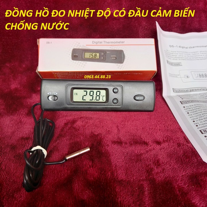 đồng hồ đo nhiệt độ-chuyên đo nhiệt độ điều hòa.tủ lạnh-độ chính sac cao-đầu cảm biến chống nước-loại tốt