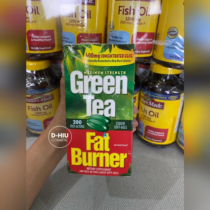 Viên Uống Giảm Cân Trà Xanh Green Tea Fat Burner 400mg 200 Viên (Chuẩn Hàng Mỹ)