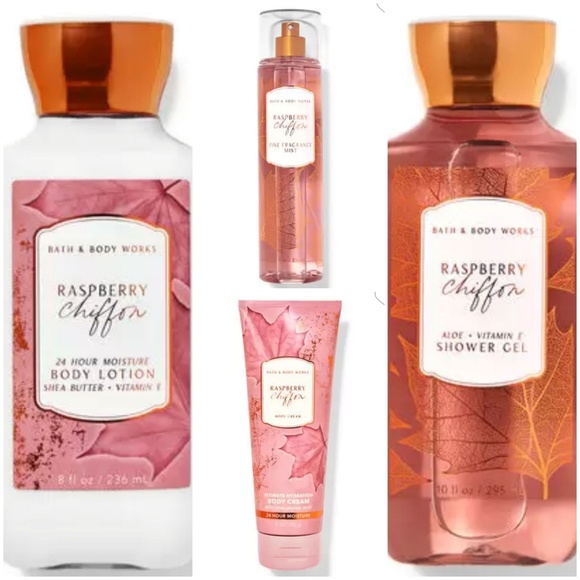 -𝐌𝐨𝐨𝐌𝐨𝐨-Xịt thơm toàn thân Bath &amp; Body Works mùi Raspberry Chiffon 50ml/100ml - 236ml Full Seal - New