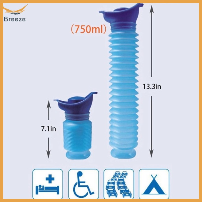 Bình đi tiểu di động khẩn cấp có thể thu gọn tái sử dụng cho nam nữ trên xe hơi