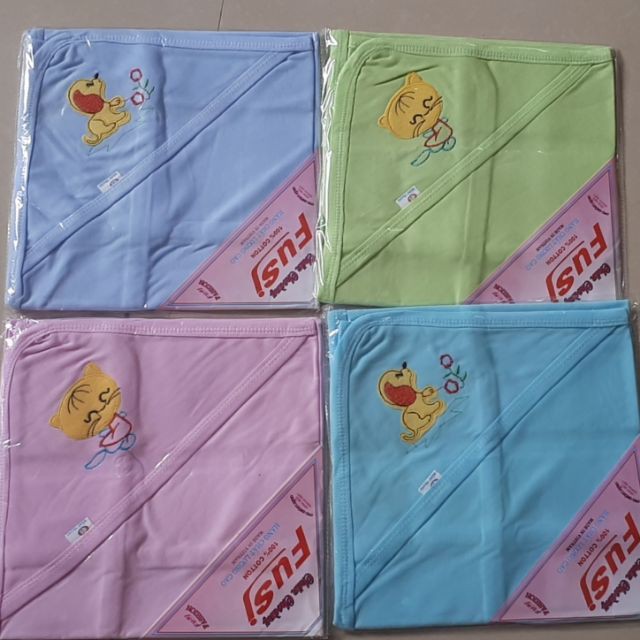 Chăn Ủ Vuông 90Cm Mùa Hè Cho Trẻ Sơ Sinh Có Mũ  Fusi Cotton Cho Bé Drsp039264