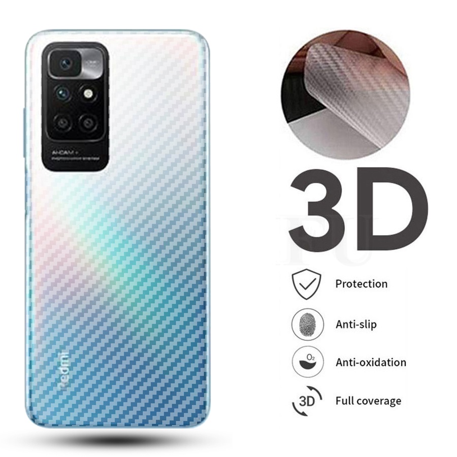 Bộ 5 Miếng Dán Bảo Vệ Mặt Lưng Cho Xiaomi Mi POCO M4 X4 Pro 4G 5G 3D Redmi 10C 10A Note 11E