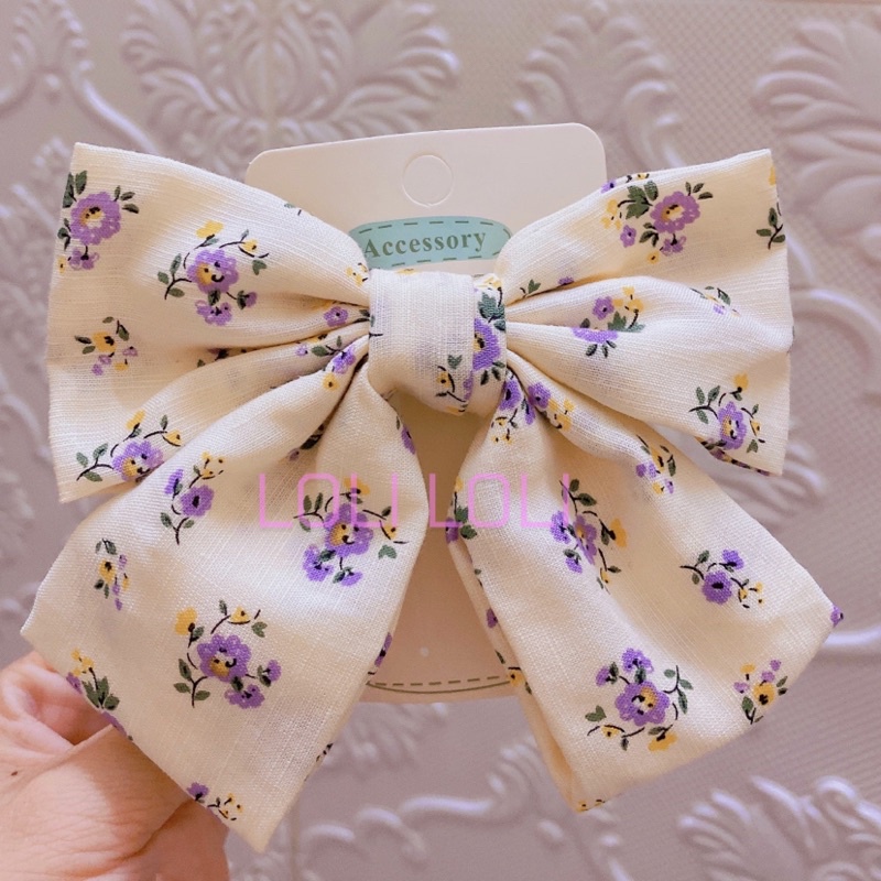 Kẹp tóc nơ hoa nhí phong cách vintage dành cho nữ