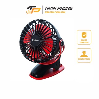 Quạt mini quat kẹp tích điện có 4 tốc độ Yoobao Y- F04