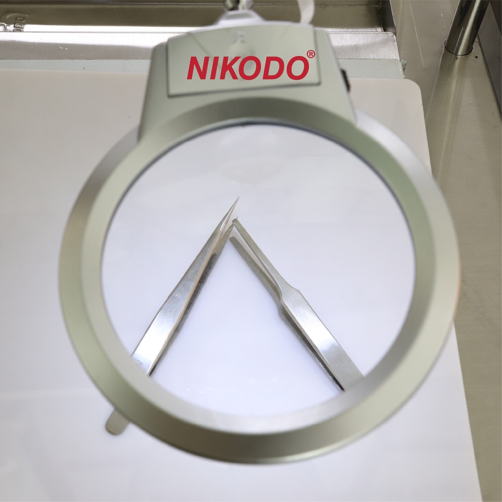 Kính lúp kẹp bàn phóng đại 2x, 5x, đèn LED, soi nhặt lông Yến, sữa chữa điện tử, đọc sách báo - Phụ kiện yến sào Nikodo