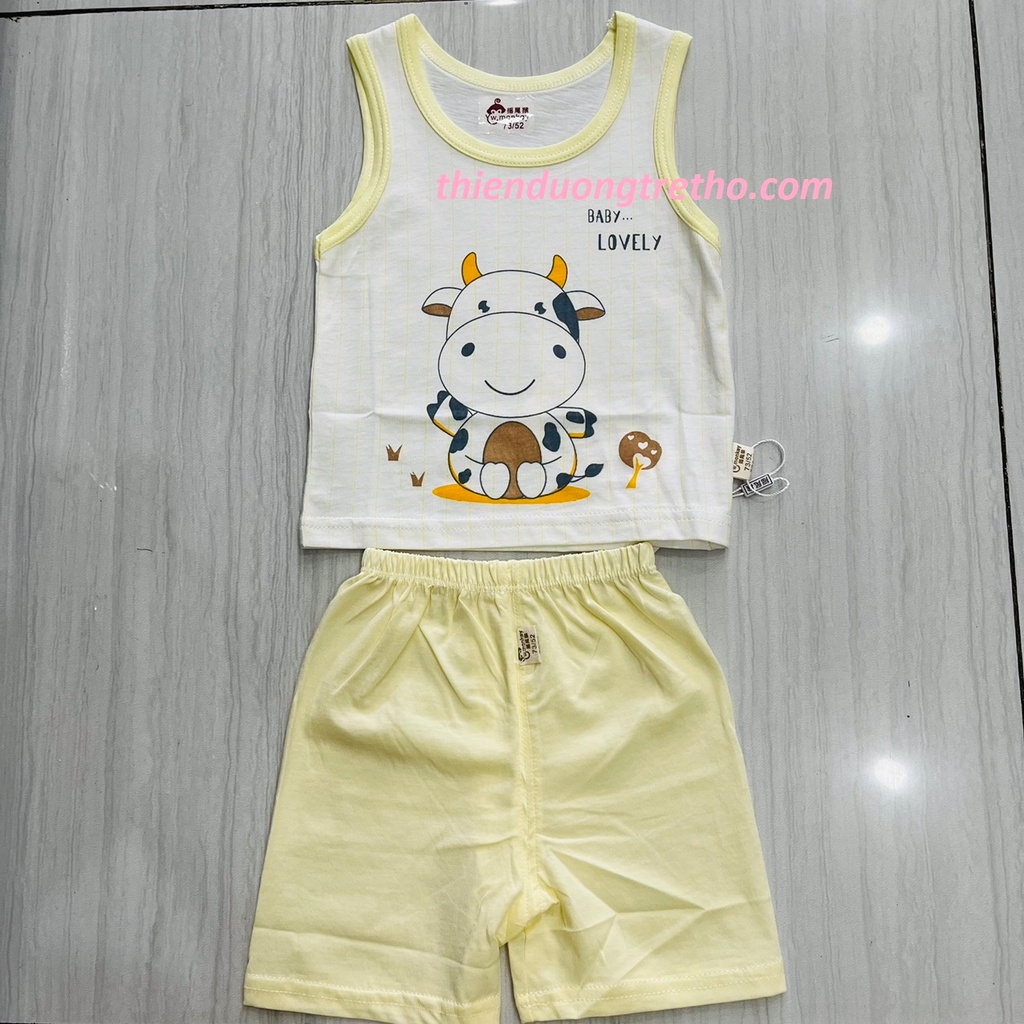 Bộ Ba Lỗ Cotton Cho Bé Mùa Hè- Bộ cotton ba lỗ , bộ sát nách bé trai bé gái