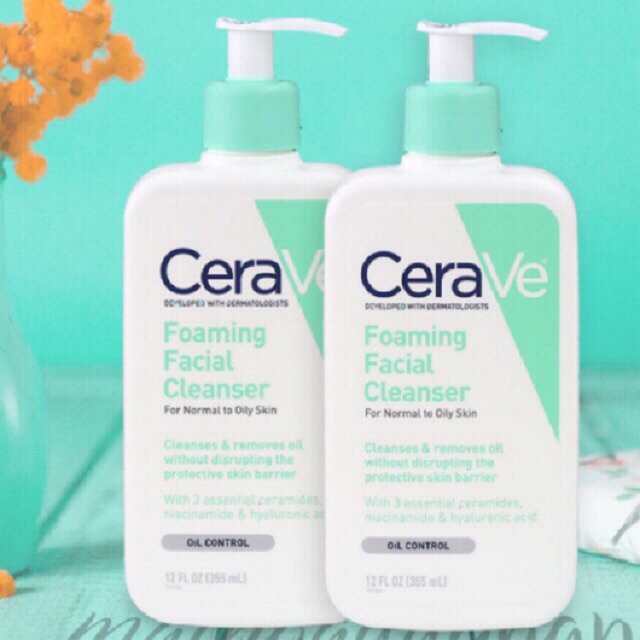 Sữa rửa mặt dịu nhẹ CERAVE Foaming Facial Cleanser ( da dầu 355ml/473ml ) | BigBuy360 - bigbuy360.vn