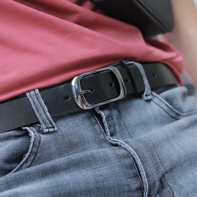 Thắt Lưng Nam Unisex Da Bò ForD Loki Accessories Màu Đen Đẹp Bản Nhỏ Nam Nữ Phong Cách Hàn Quốc Cao Cấp