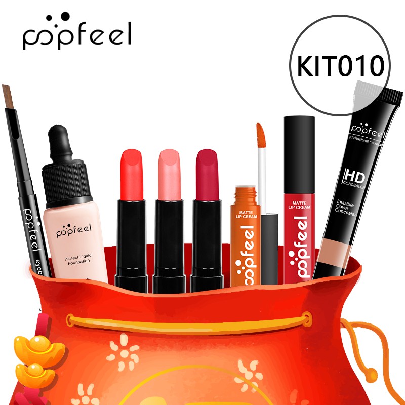 (Hàng Mới Về) Set 8 Mỹ Phẩm Trang Điểm Chuyên Nghiệp Popfeel | BigBuy360 - bigbuy360.vn